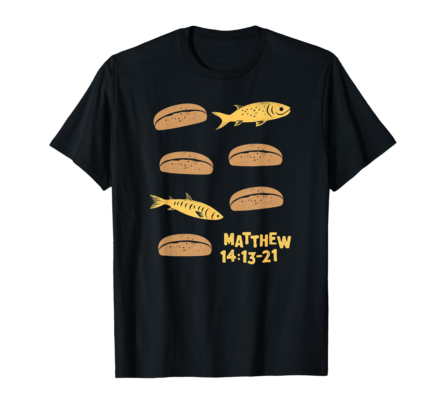 Jesus Feeds The 5000 5 Loaves of Bread 2 Fish Bible Story T-Shirt