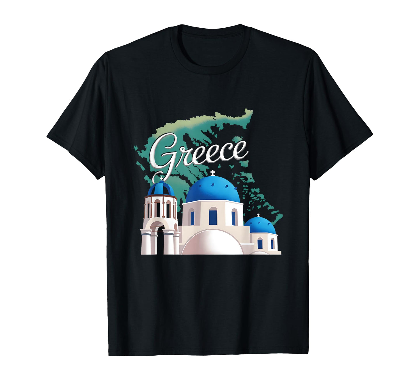 Travel Europe Greece Athens Santorini Crete Greek Vacation T-Shirt