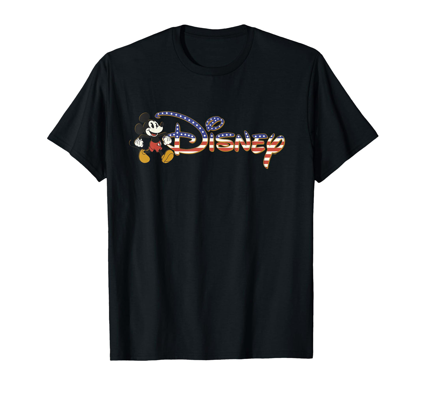 Disney Americana Mickey Mouse USA Vacation Trip Logo T-Shirt