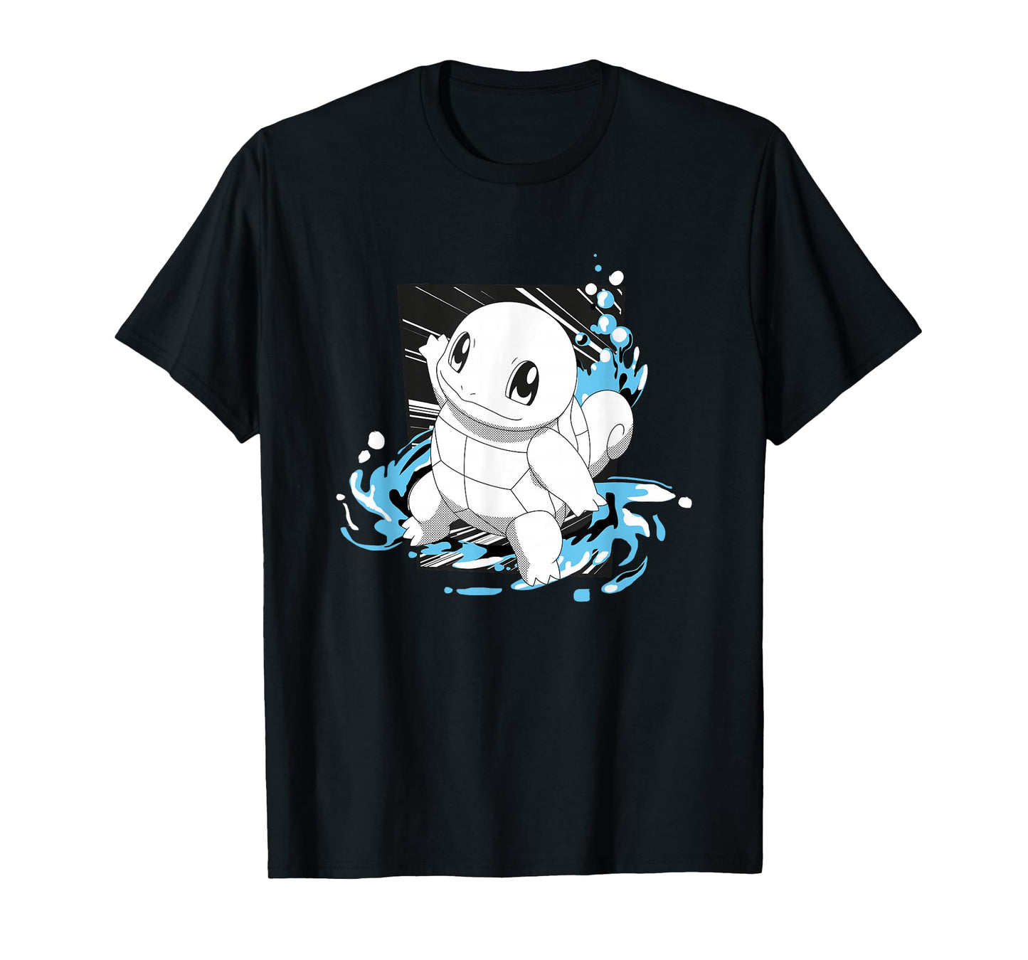 Pokémon Squirtle Splashing Water Manga Panel T-Shirt