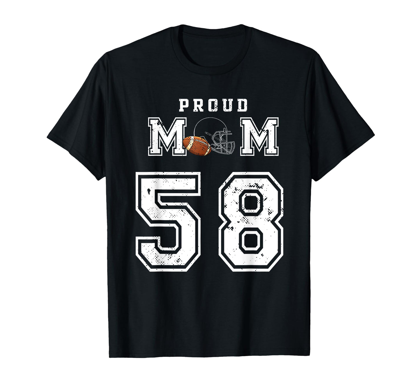 Custom Proud Football Mom Number 58 Personalized For Women T-Shirt
