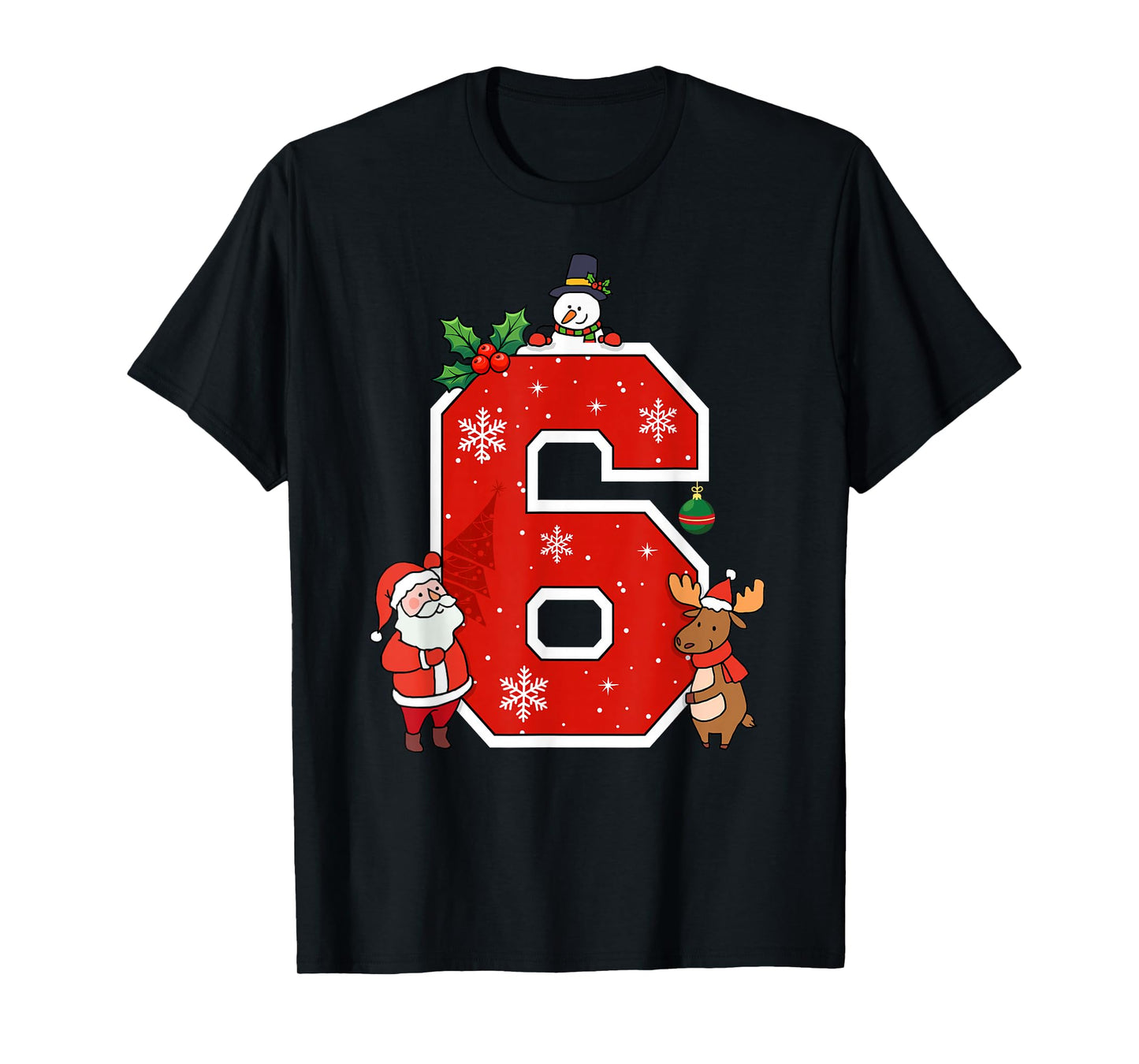 Number 6 7 Meme 67 Couple Pajamas Christmas Matching T-Shirt