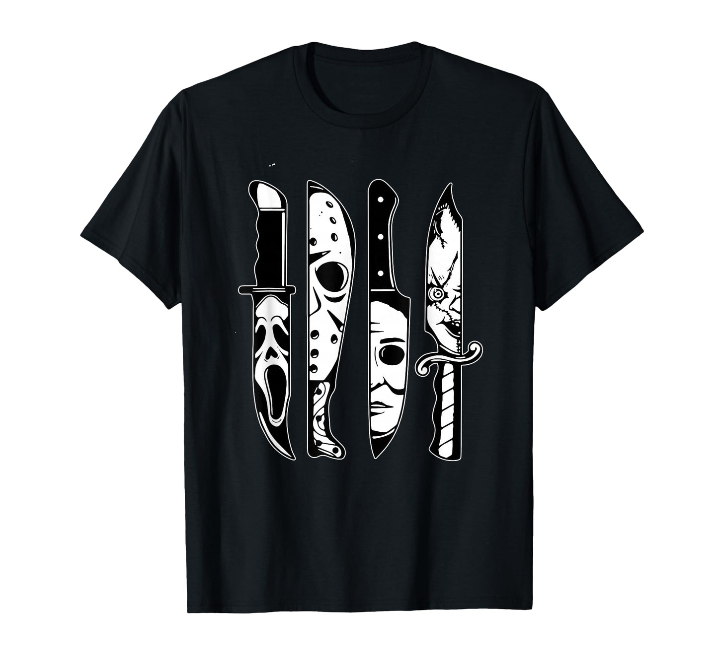 Halloween Horror Movie Characters In Knives Scary Halloween T-Shirt