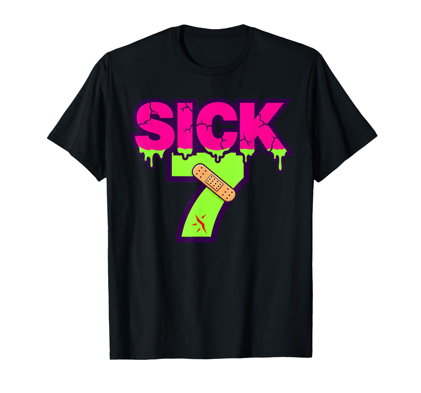 Sick Seven Meme Tee Six Seven Fun Wordplay Drip T-Shirt