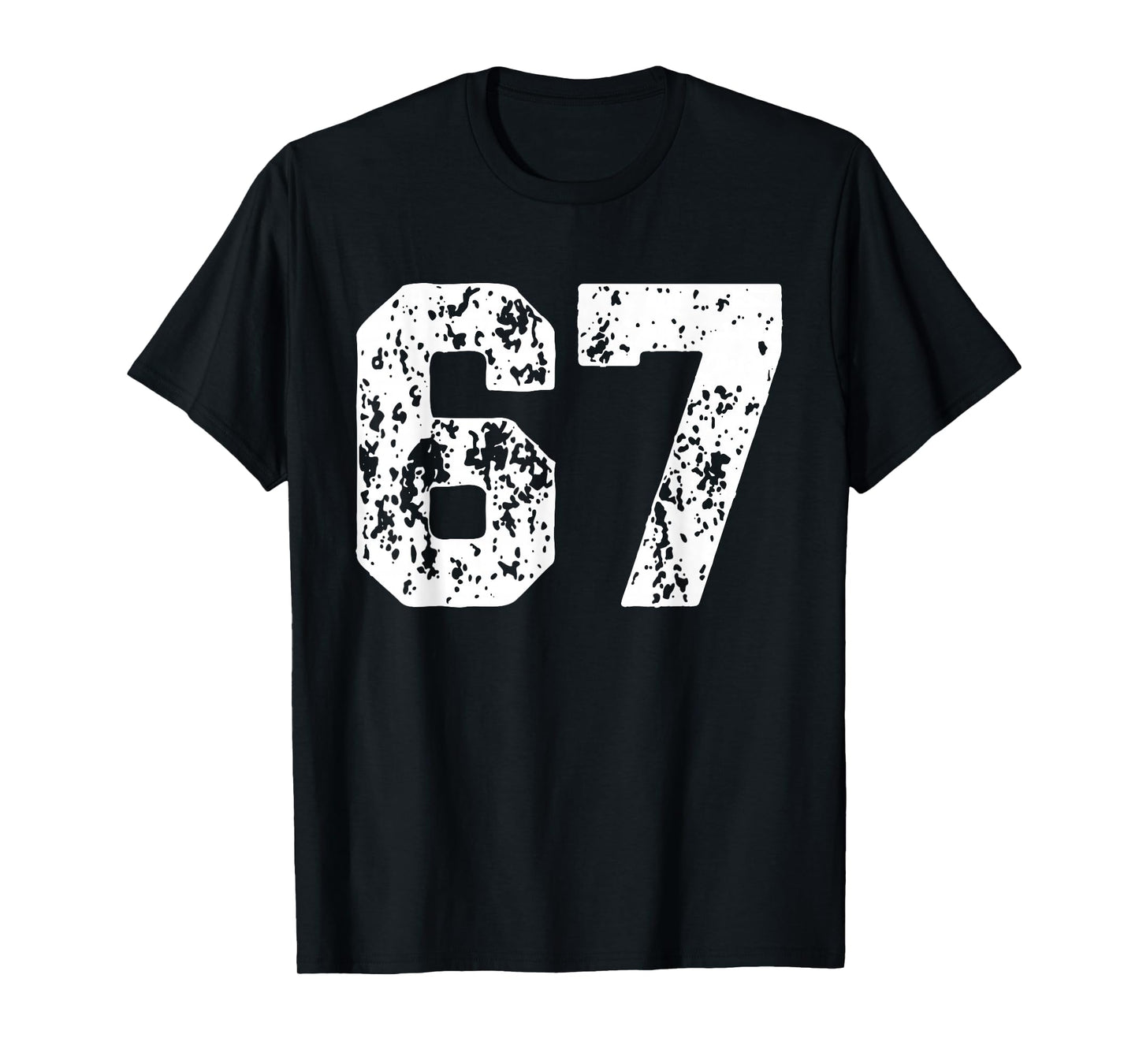 Number 67 White Best Classic College Style Birthday Funny T-Shirt