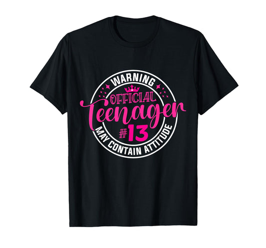 13th Birthday Girl Official teenager 13 Year Old Birthday T-Shirt