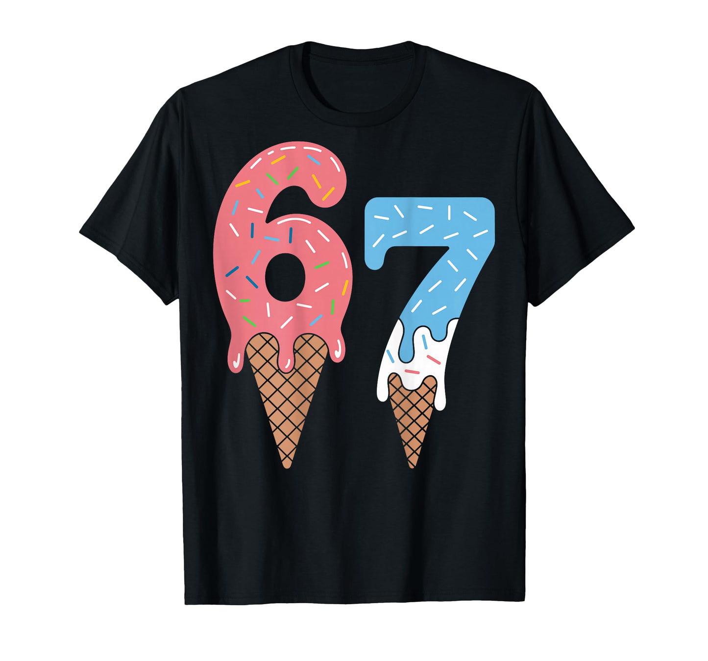 Funny Six Seven Meme 6 7 Shirt Retro T-Shirt