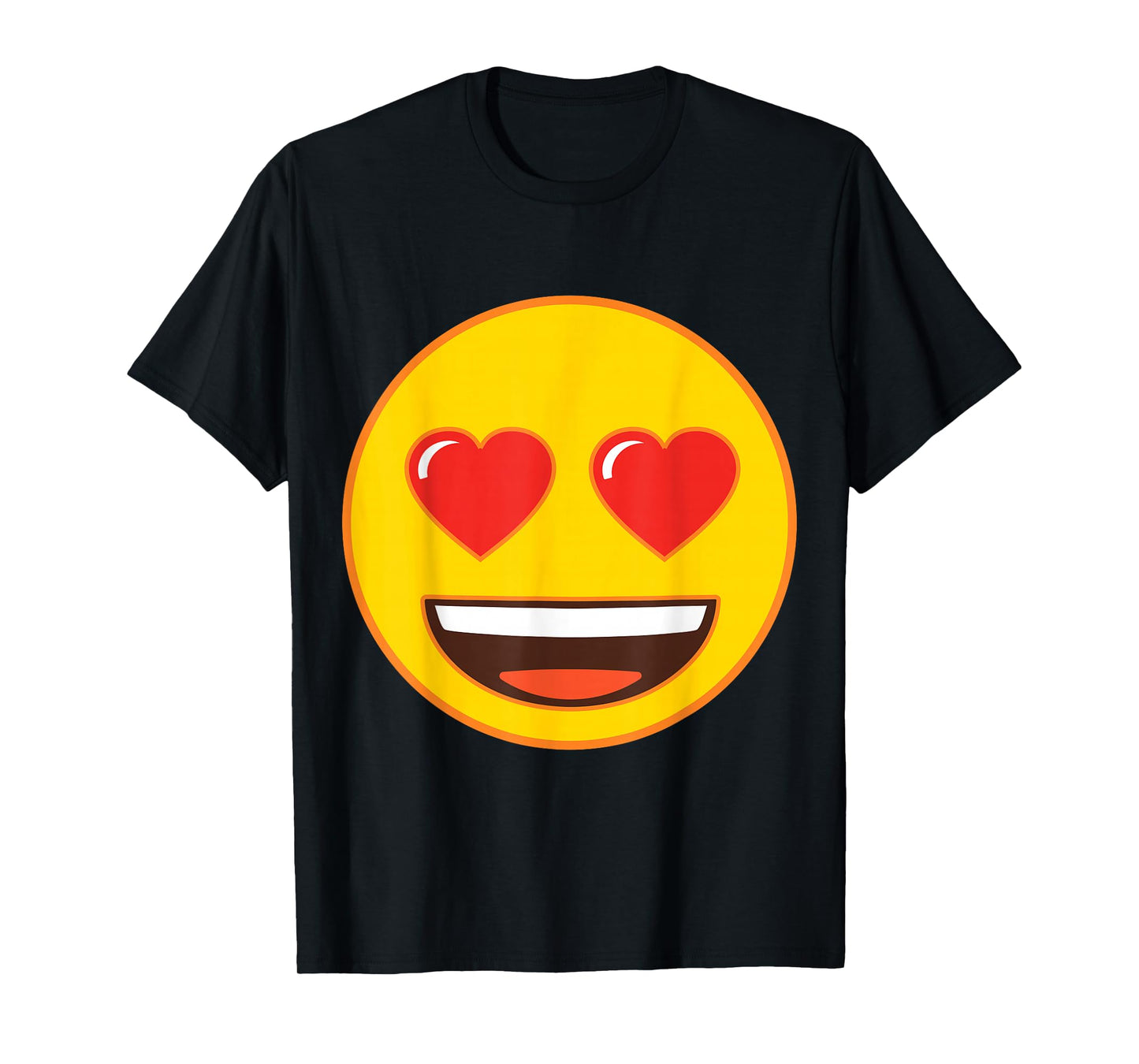 Official Emoji Heart Eyes Yellow Smile Face T-Shirt