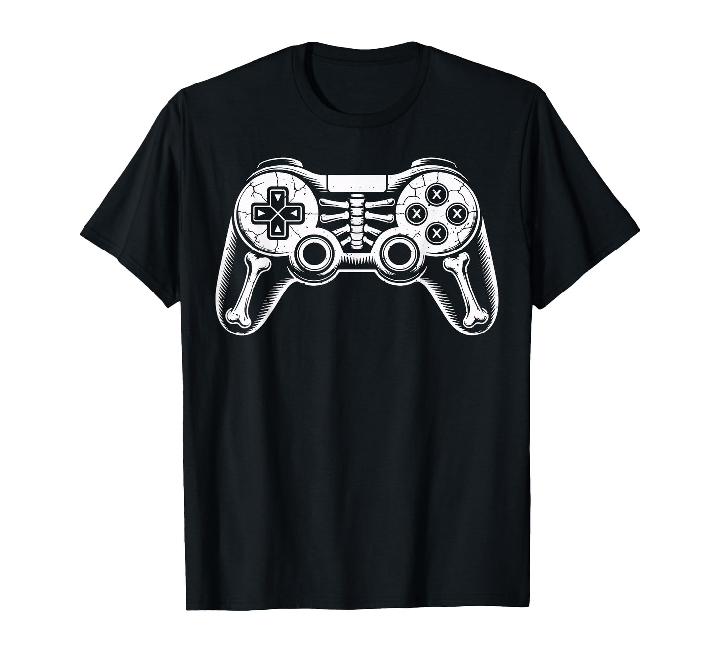 Halloween Skeleton Gamer Funny Video Gaming Geek Boys Kids T-Shirt