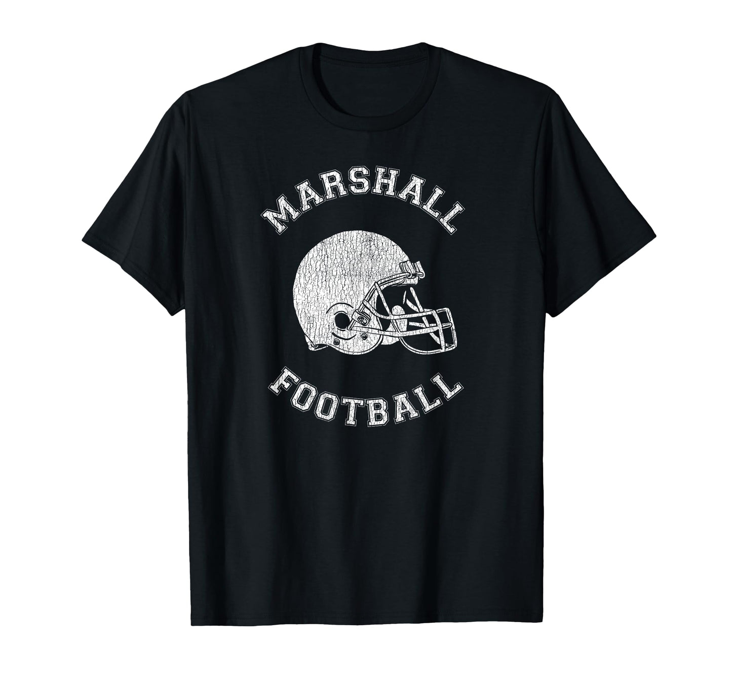 Marshall Football Distressed 1980's Retro P.E.Dept Style T-Shirt