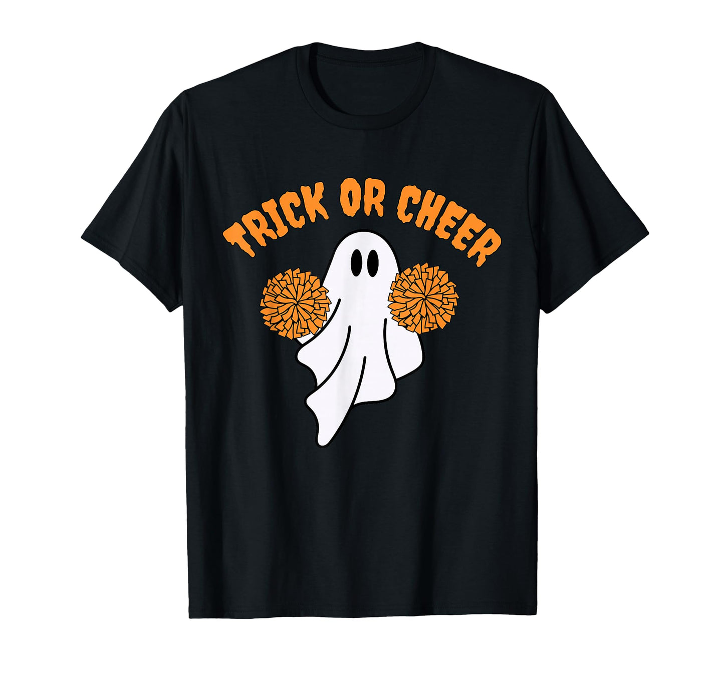 Cute Cheerleader Ghost Cheerleading Trick Or Treat Halloween T-Shirt