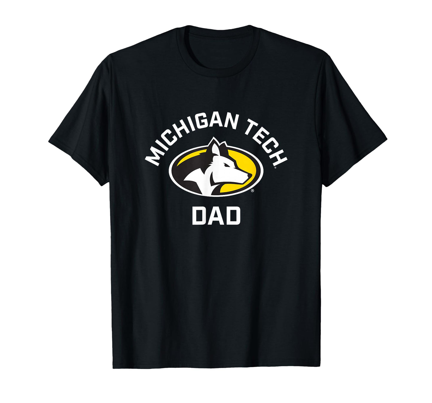 Michigan Tech Huskies Arched Dad T-Shirt
