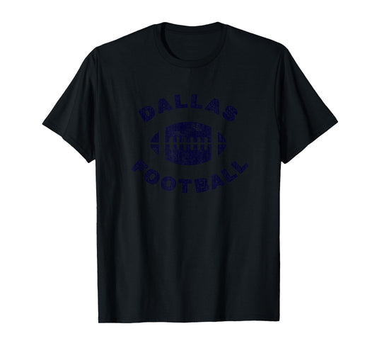 Dallas Vintage Distressed Football Sports Design T-Shirt