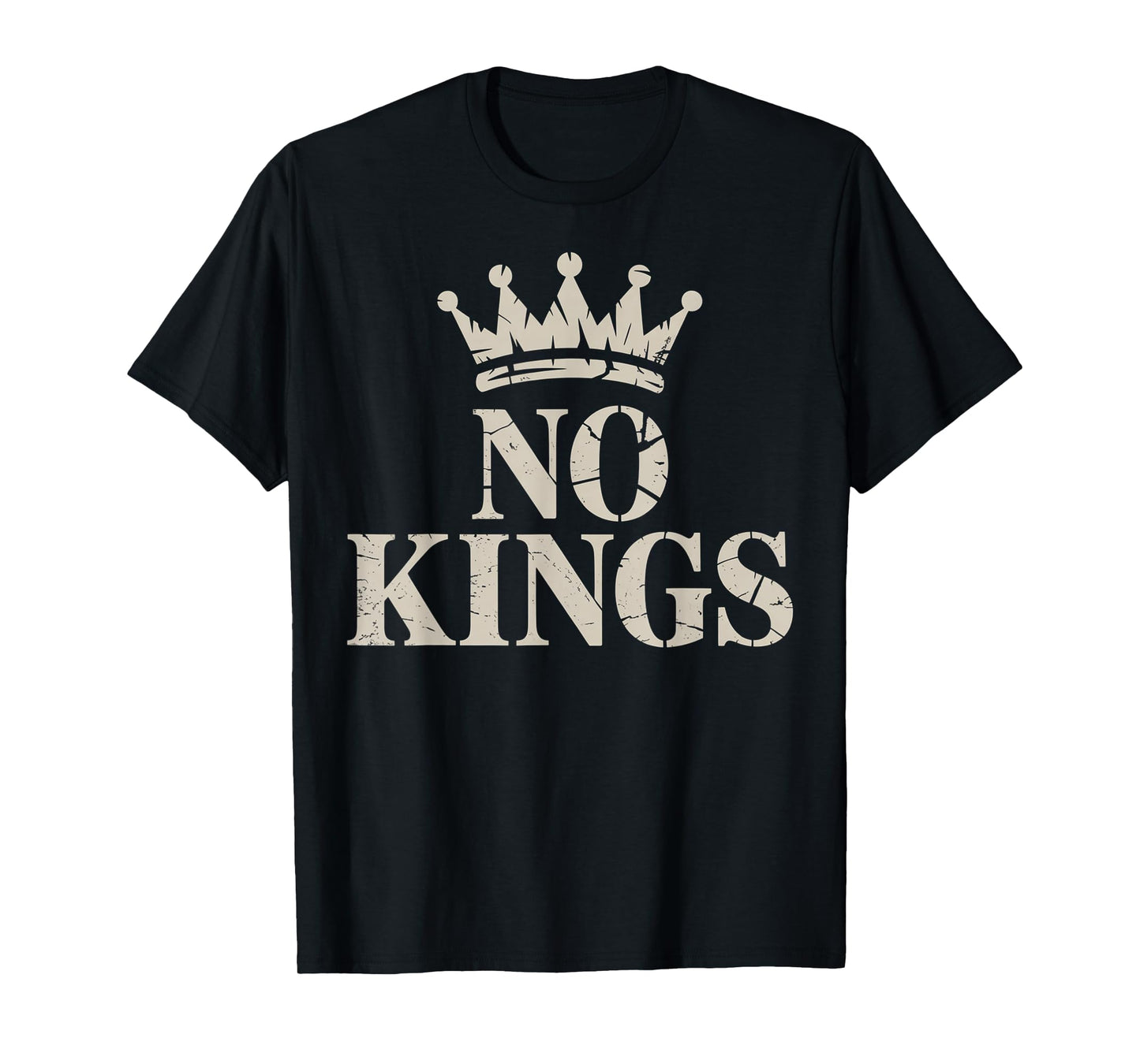 No Kings Liberty Vintage American Freedom Protest Sign T-Shirt