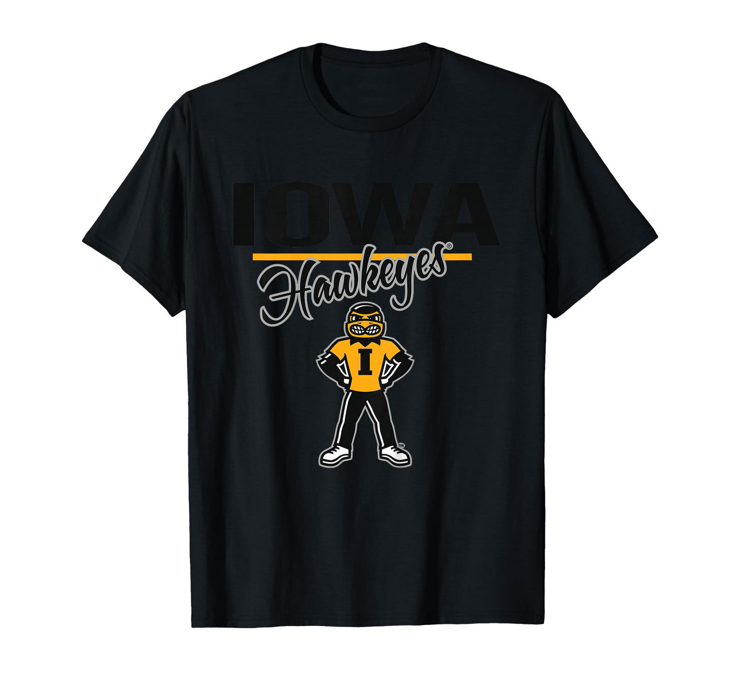 Kids Iowa Hawkeyes Kid's Mascot Gray Officially Licensed T-Shirt