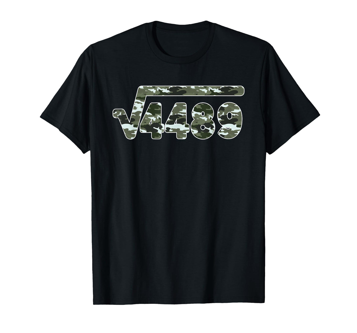Slang Math Teacher 6 7 Army Pattern Meme Square Root 4489 T-Shirt