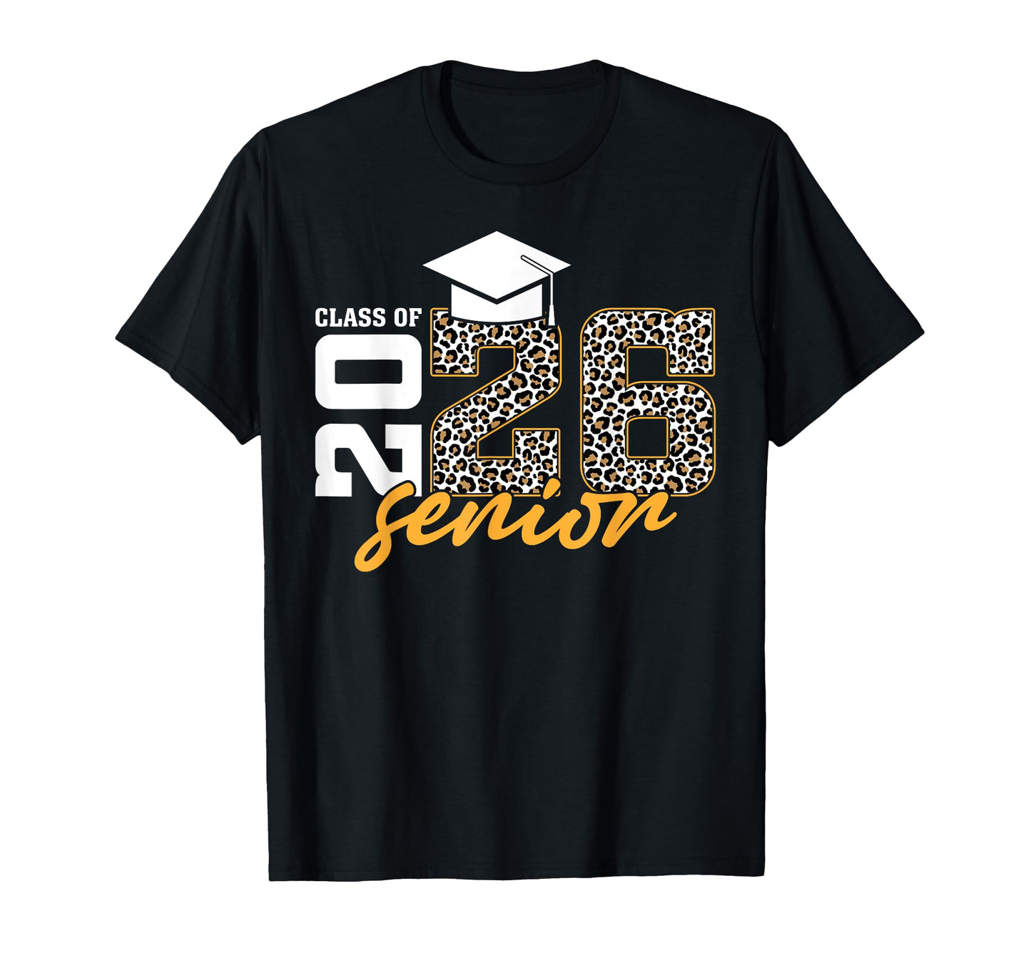 Senior 26 Class Of 2026 Leopard Graduation Women Girls T-Shirt