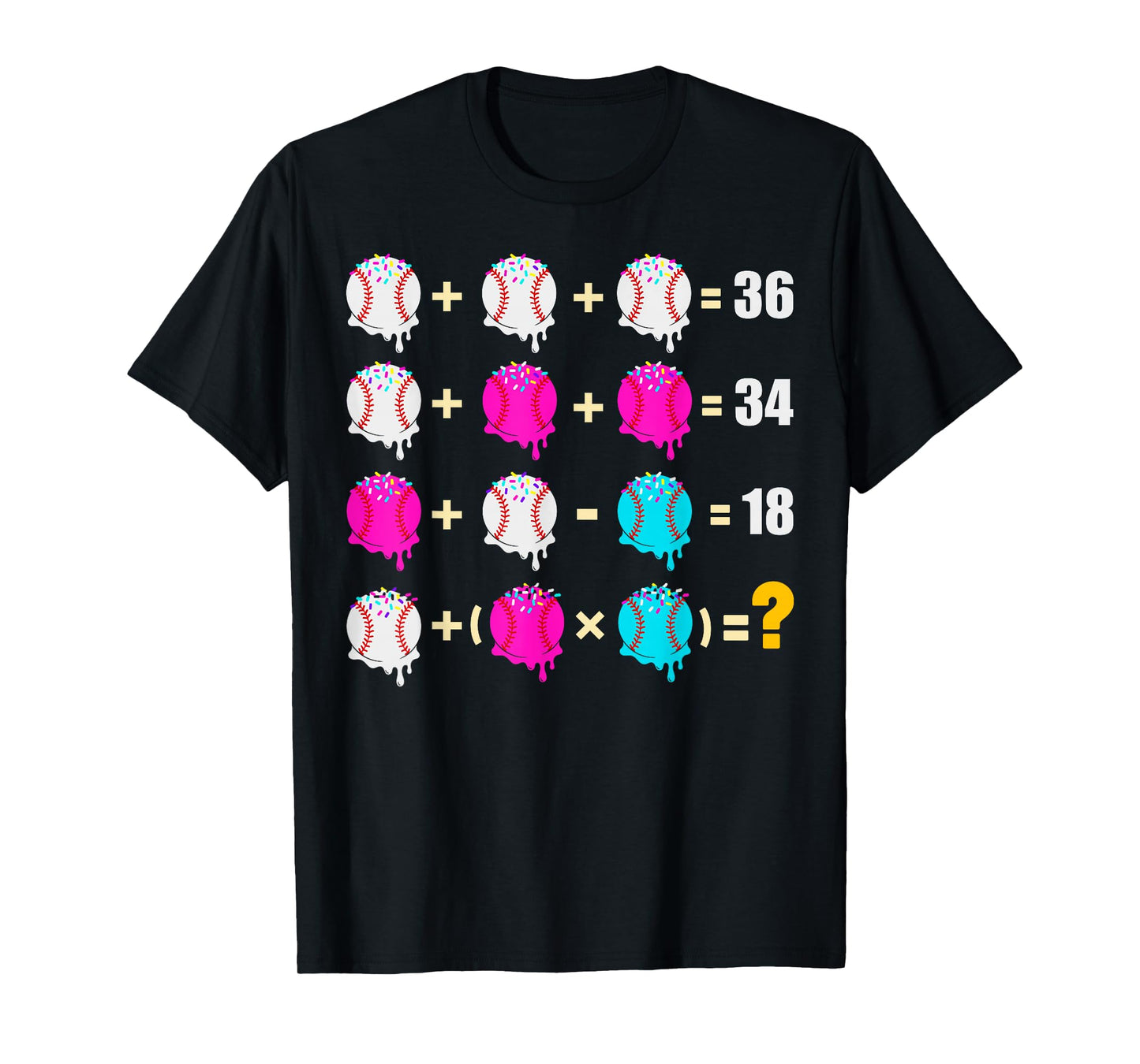 Funny Six Seven Ice Cream Logic Math Puzzle Equation Meme T-Shirt