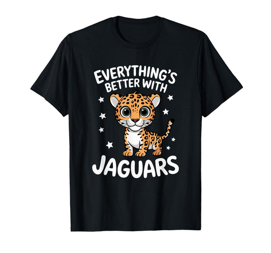 Cute Jaguar Lover Adults or Kids Boys Girls Jaguars T-Shirt