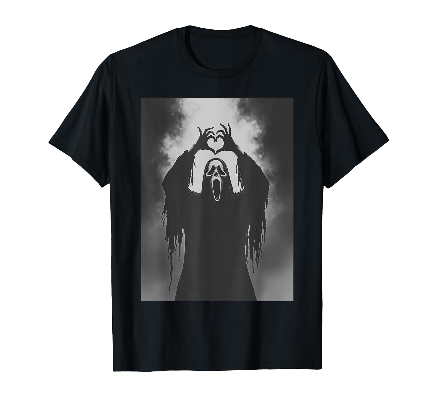 Funny Ghost Hand Heart Sign Spooky Costume Halloween Ghost T-Shirt