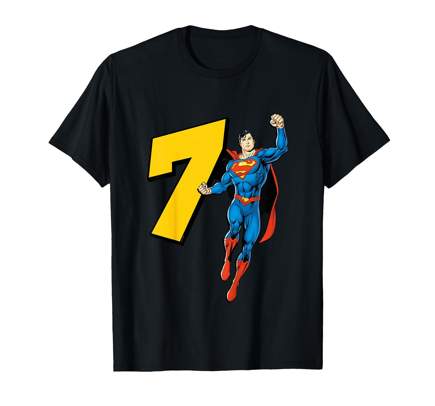 Kids Superman Super Hero 7th Birthday T-Shirt
