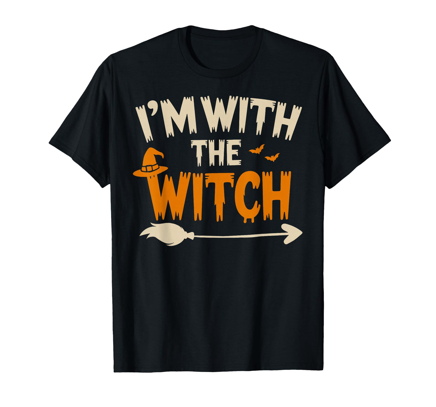 I'm with The Witch Funny Husband Halloween Costume Couple T-Shirt