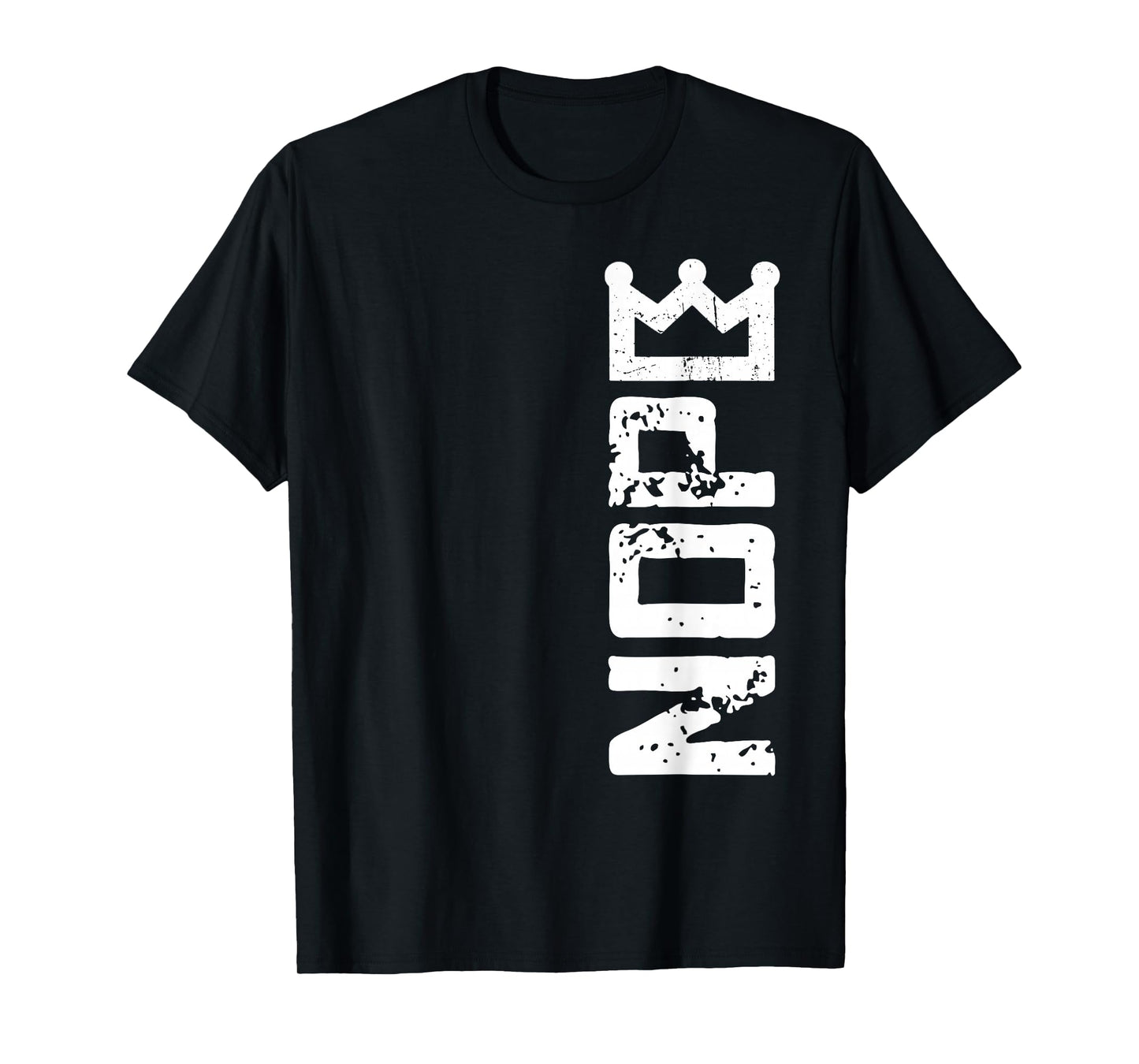 Vintage No Kings in America Nope Black History Vertical Sign T-Shirt