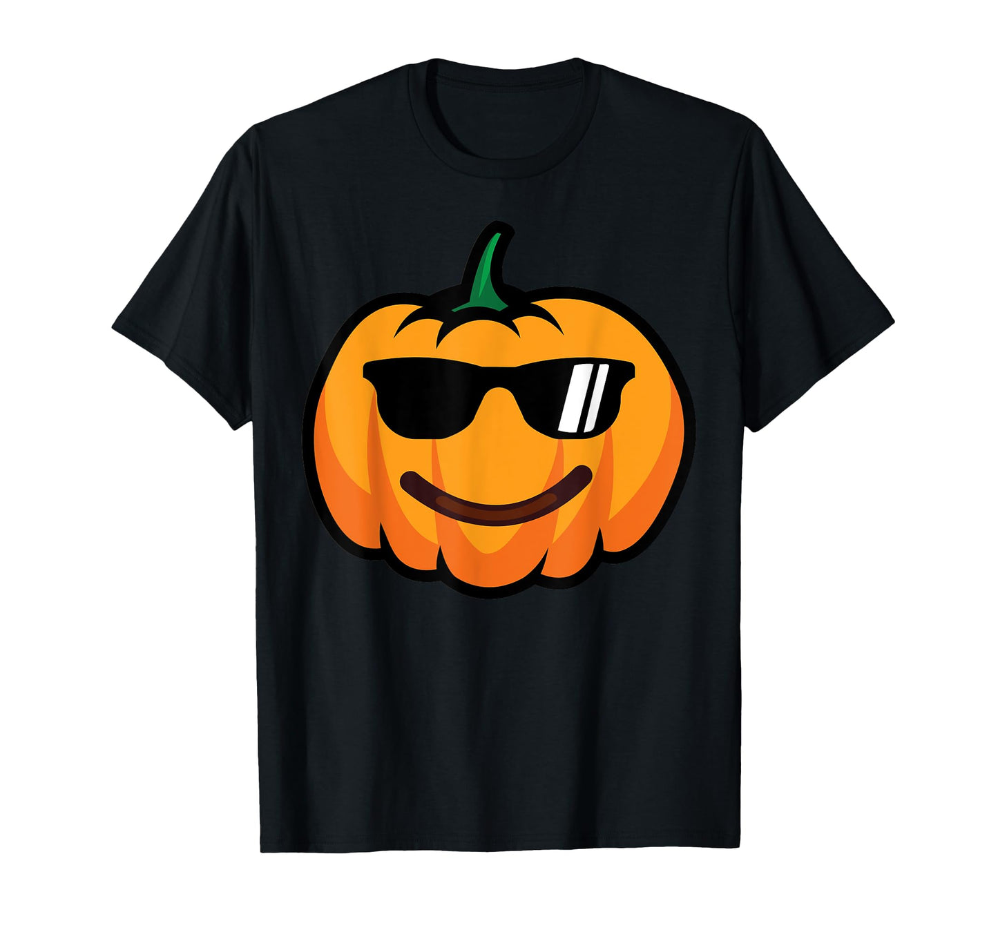 Halloween Pumpkin Smile Face Sunglasses Costume Funny T-Shirt