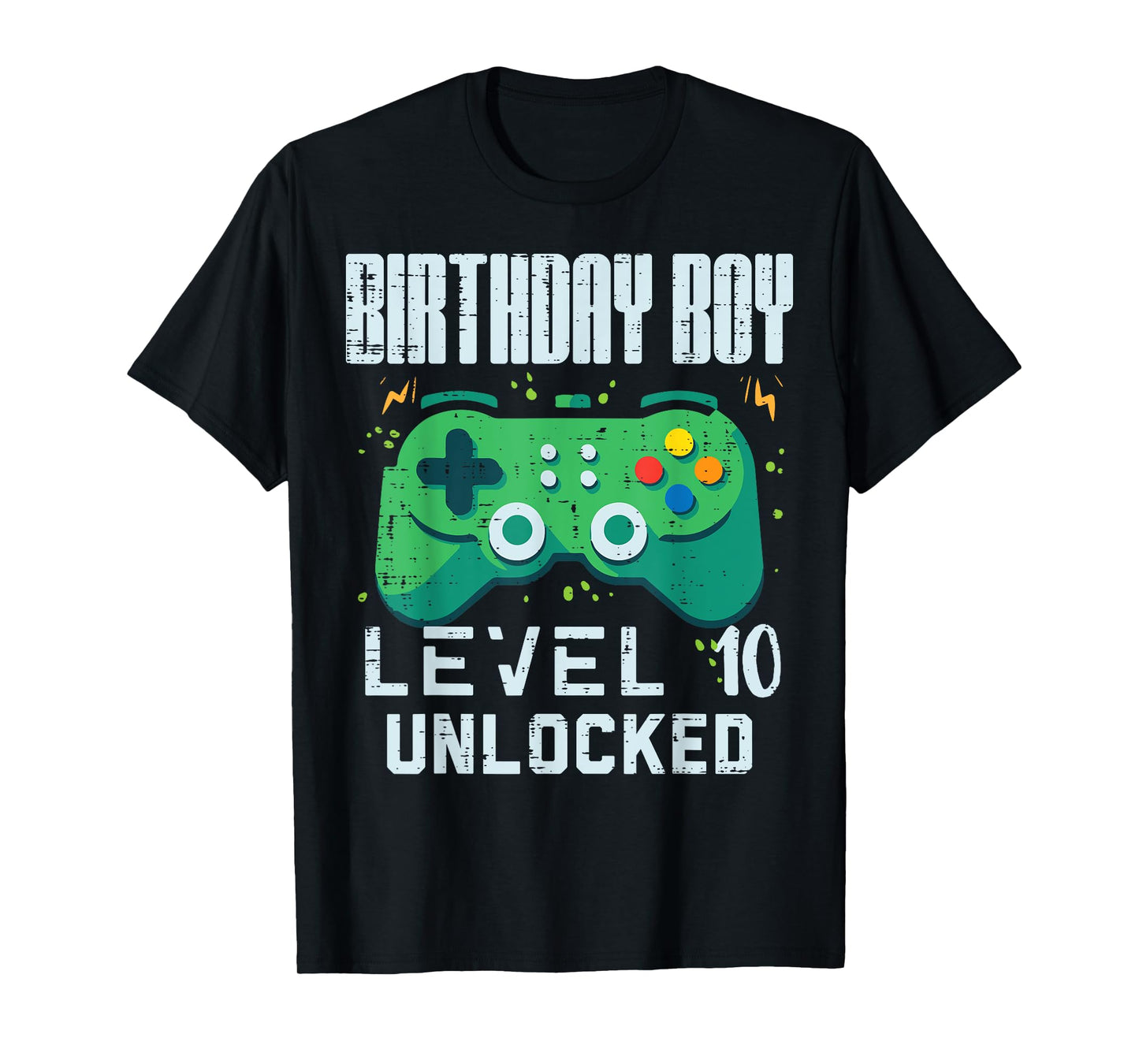 Birthday Boy Level 10 Unlocked Gamer Controller 10th Bday T-Shirt
