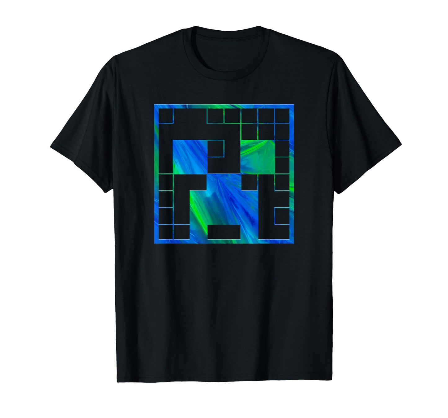 Minecraft Creeper Tie Dye Big Face T-Shirt
