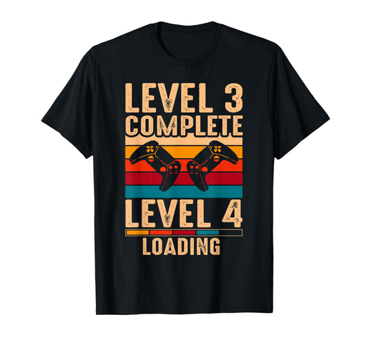 Level 3 Complete Gamer 3 Years Wedding Anniversary T-Shirt