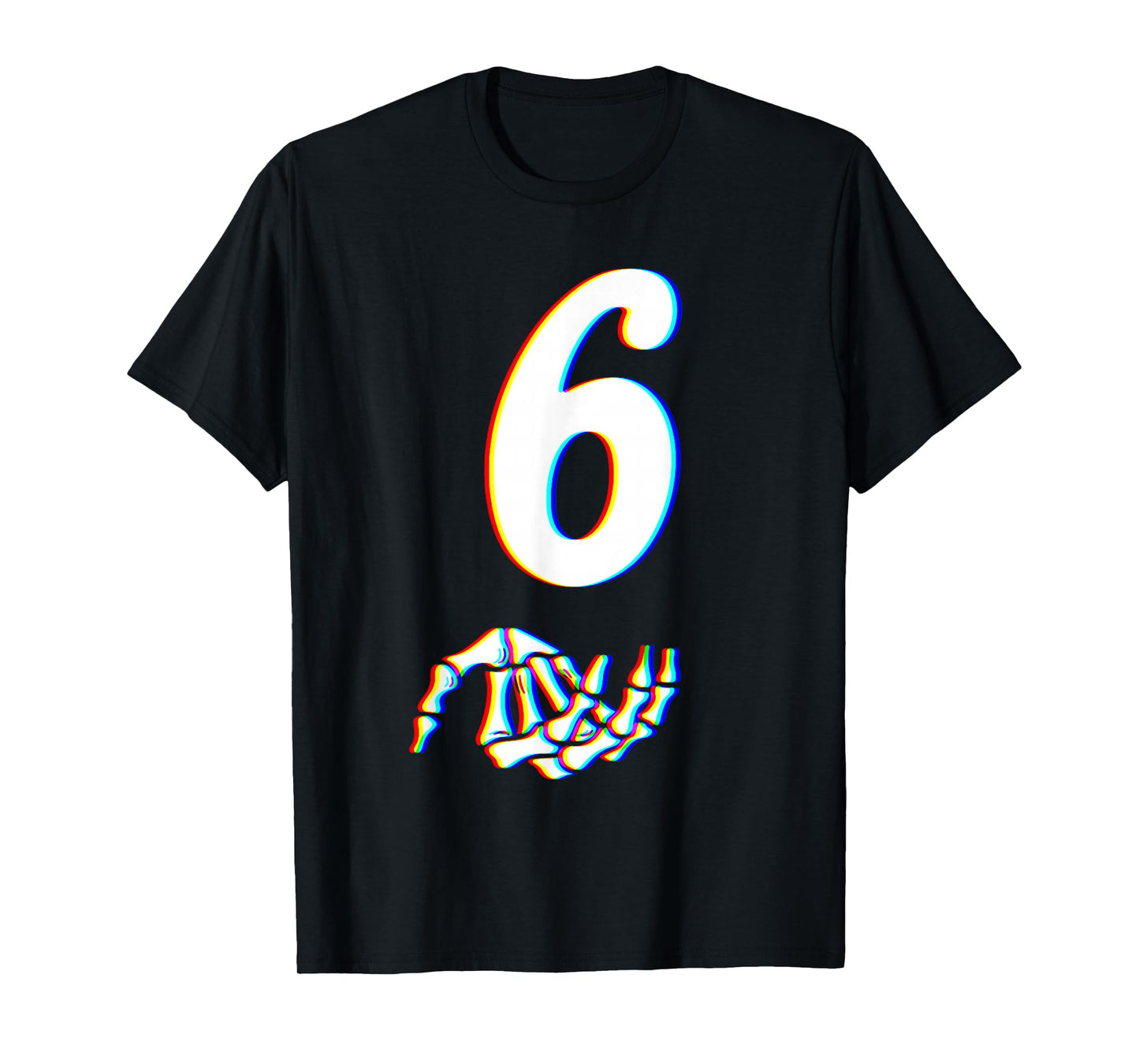 Number 6 Matching 67 Meme Skeleton Hand Halloween Costume T-Shirt