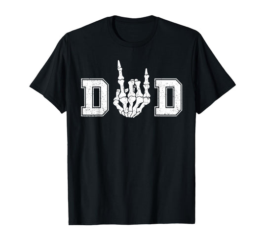 Dad Gothic Family Matching Skeleton Birthday Boy Girl Kid T-Shirt
