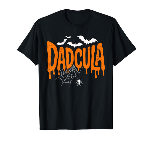 Dadcula Funny Halloween Dad Costume Spider Bat for Dad Men T-Shirt