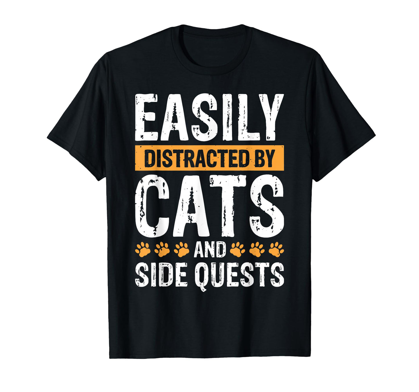 Easily Distracted By Cats And Side Quests T-Shirt