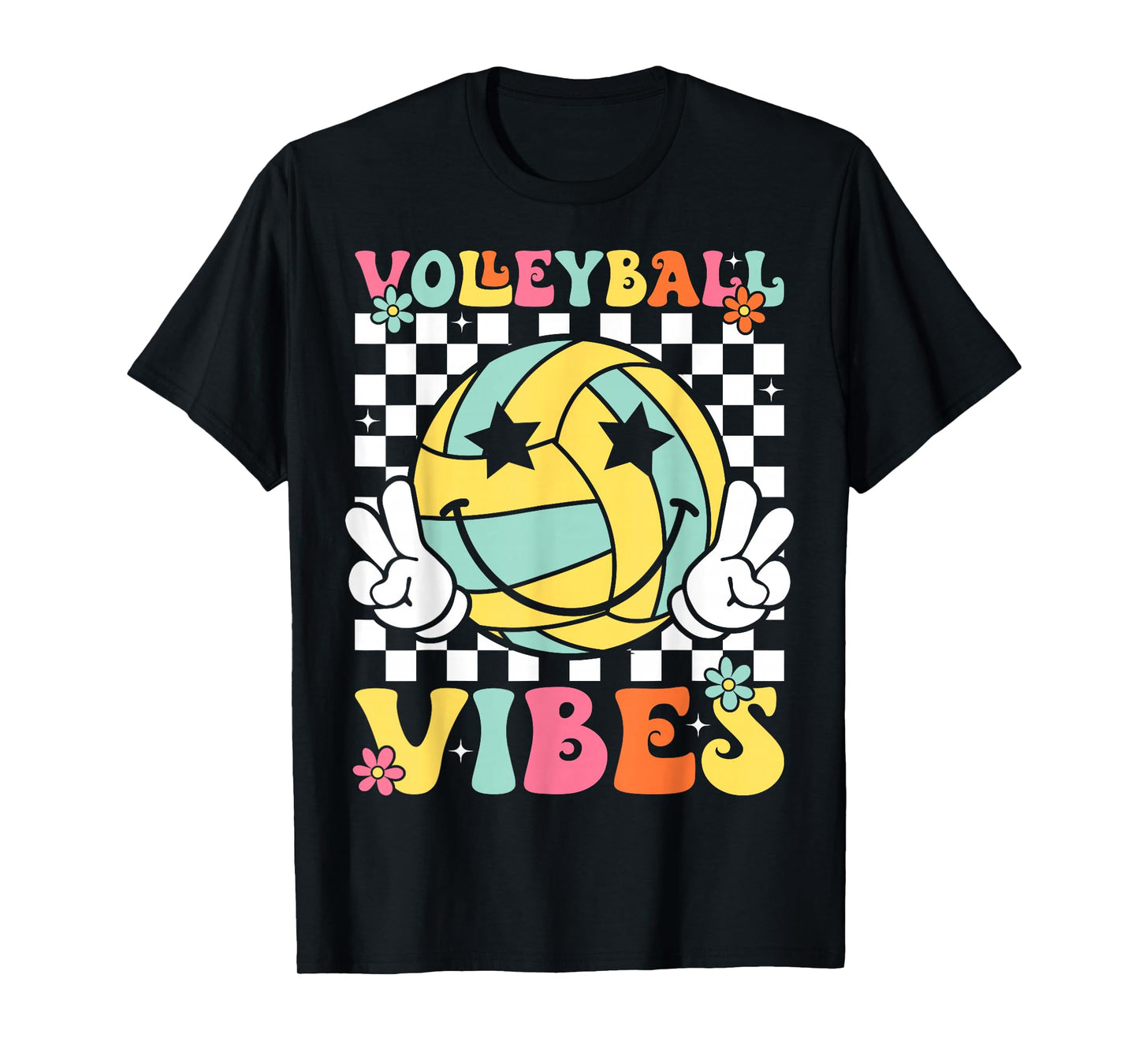 Volleyball Vibes Volleyball Retro Game Day Girls Women T-Shirt