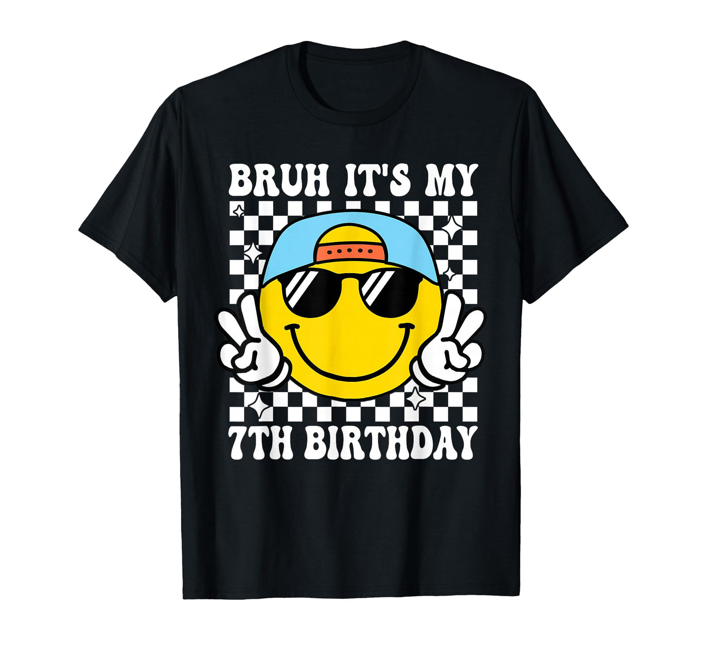 Bruh It's My 7th Birthday 7 Year Old Birthday Boys Girls T-Shirt