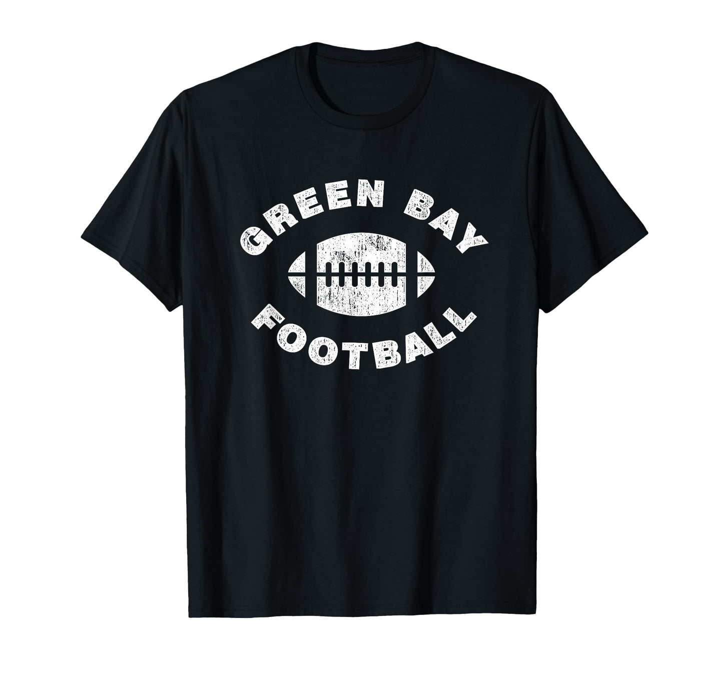 Green Bay Retro Vintage Distressed Football Sports Design T-Shirt