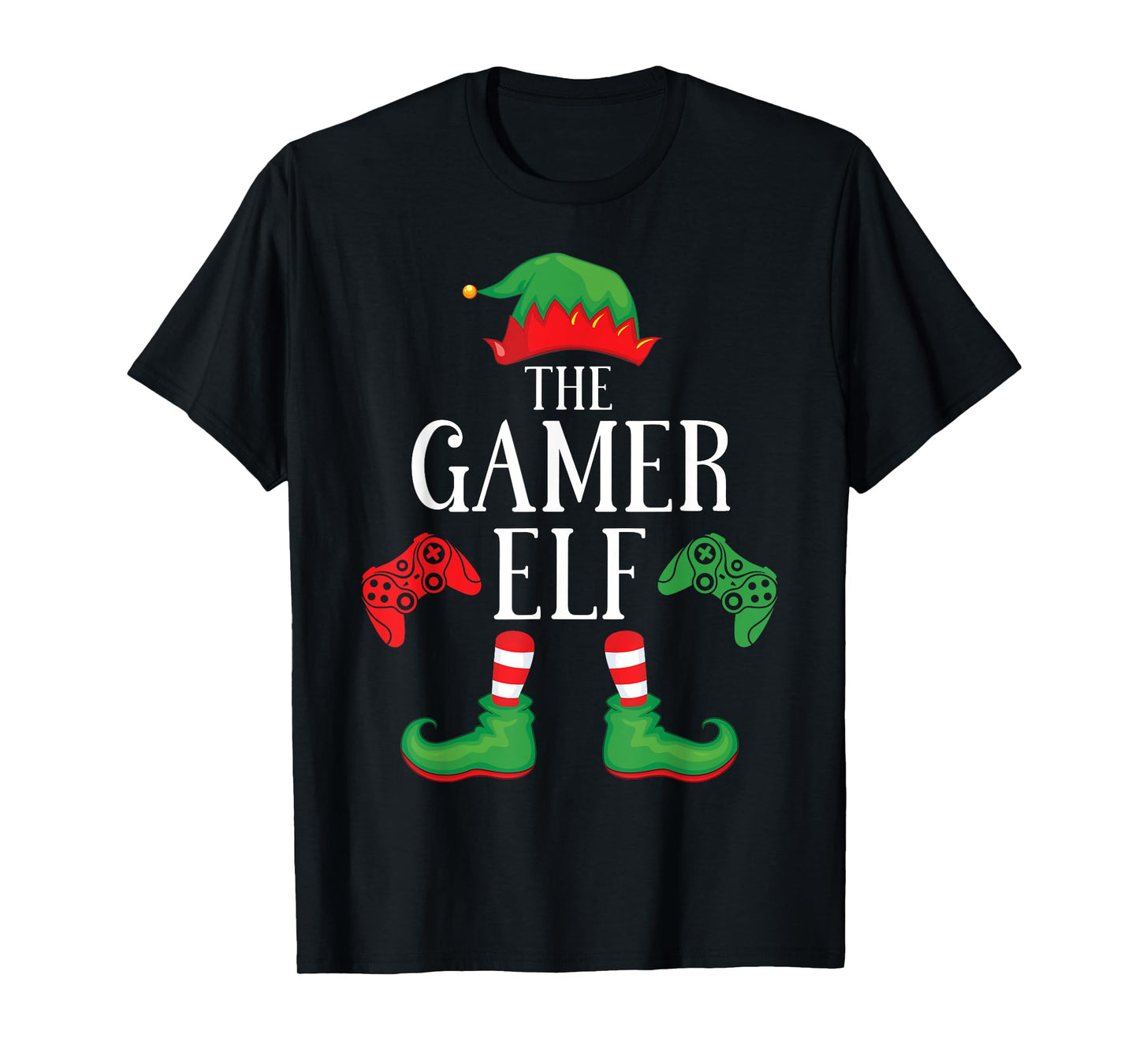 Gamer Elf Matching Group Xmas Gaming Funny Family Christmas T-Shirt