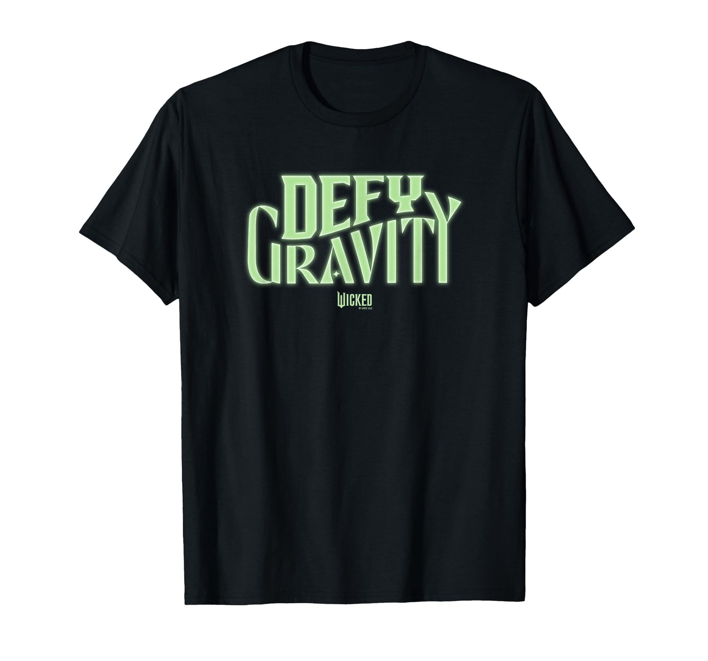 Wicked Unisex-Adult T-Shirt, Black, Small, Short Sleeve, Classic Fit, Modern Lightweight, Unique Wicked Design, Defy Gravity