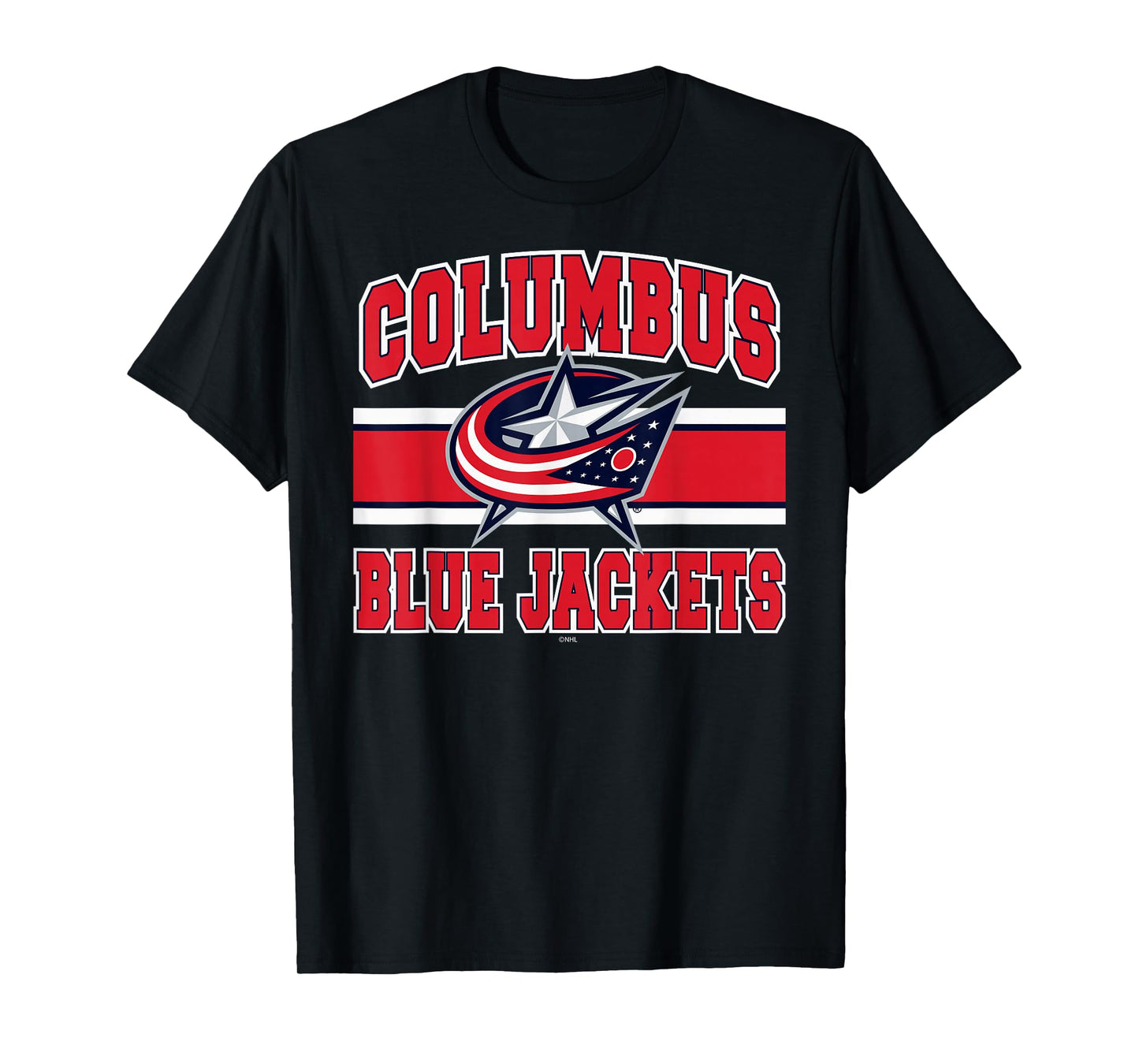 Columbus Blue Jackets Stripe Officially Licensed T-Shirt