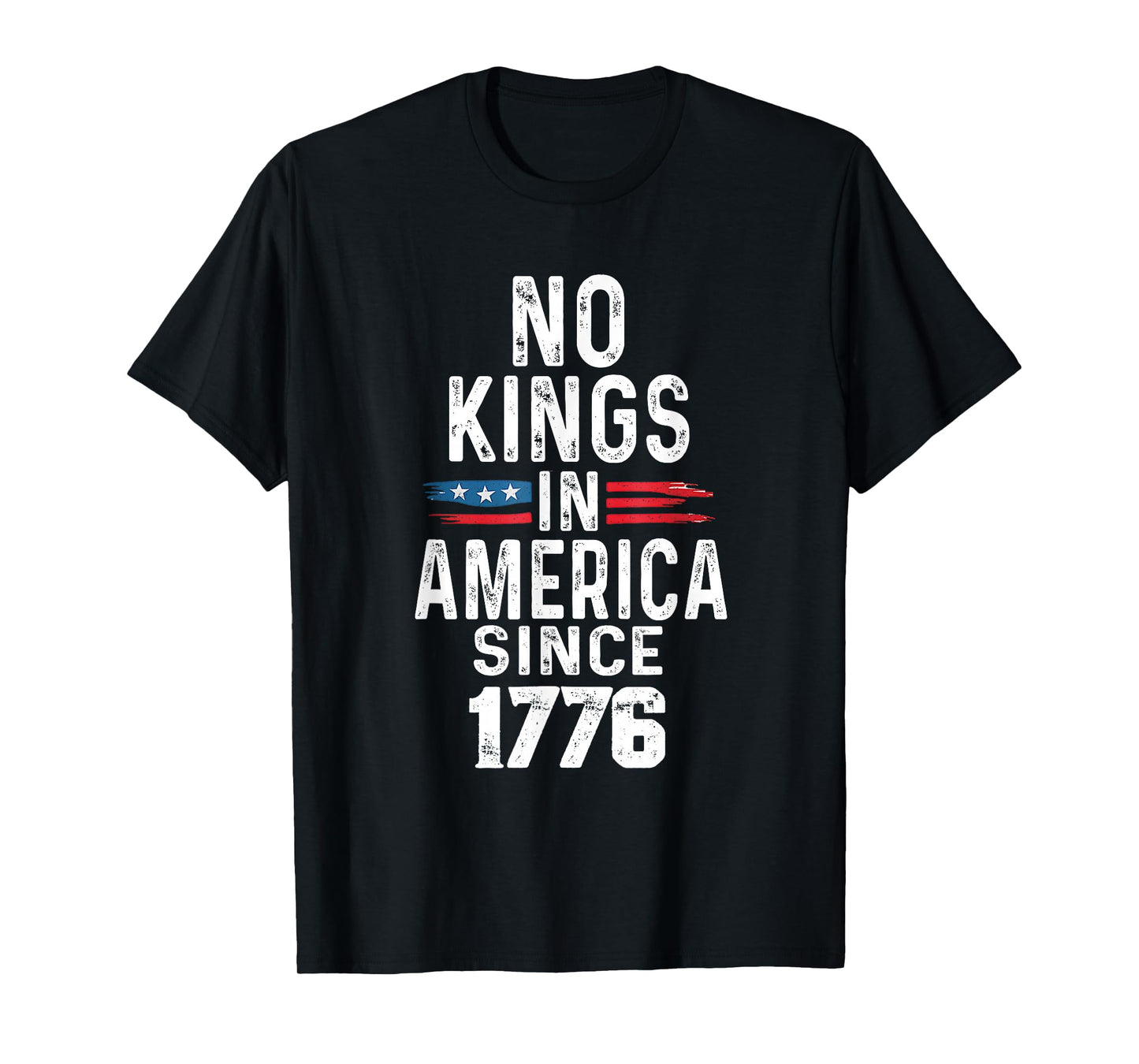 No Kings In America Since 1776 Vintage Us Flag 4th Of July T-Shirt