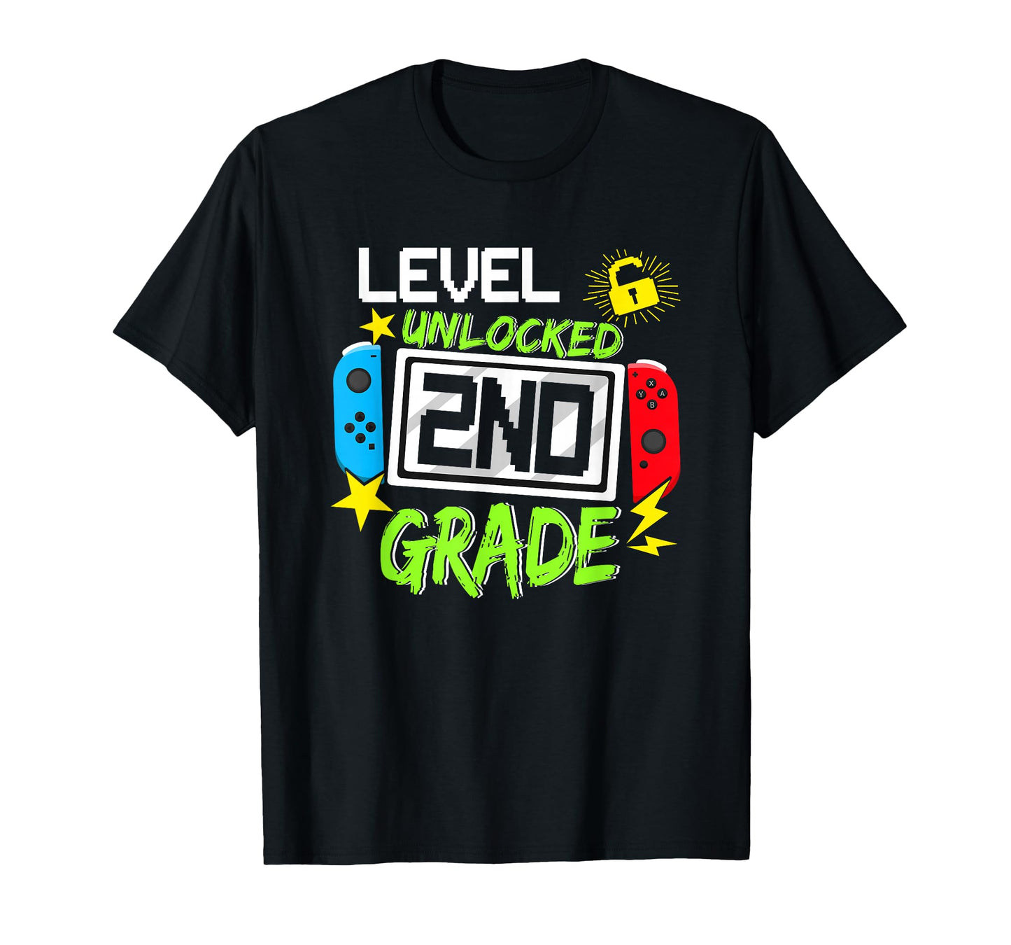 2nd Grade Level Unlocked Video Game Back to School Boys T-Shirt
