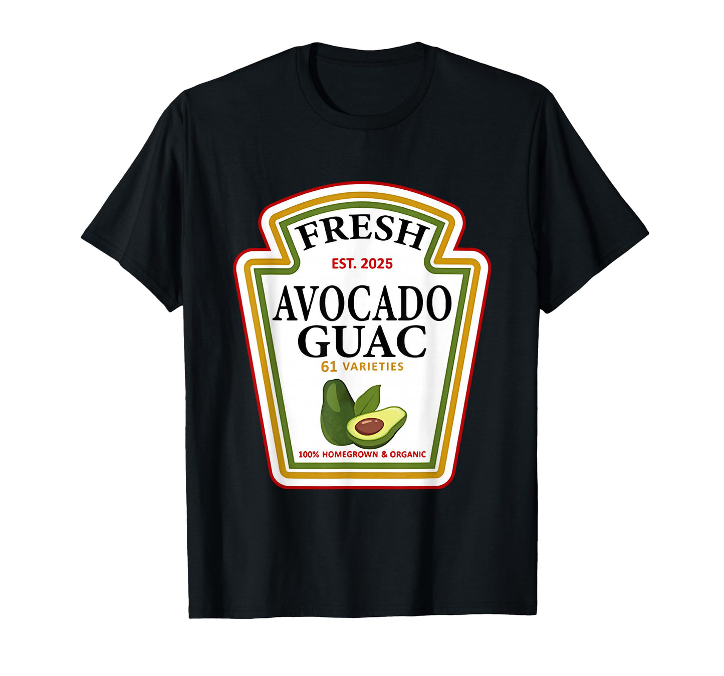 Funny Family Halloween Group Condiments Fresh Avocado Guac T-Shirt