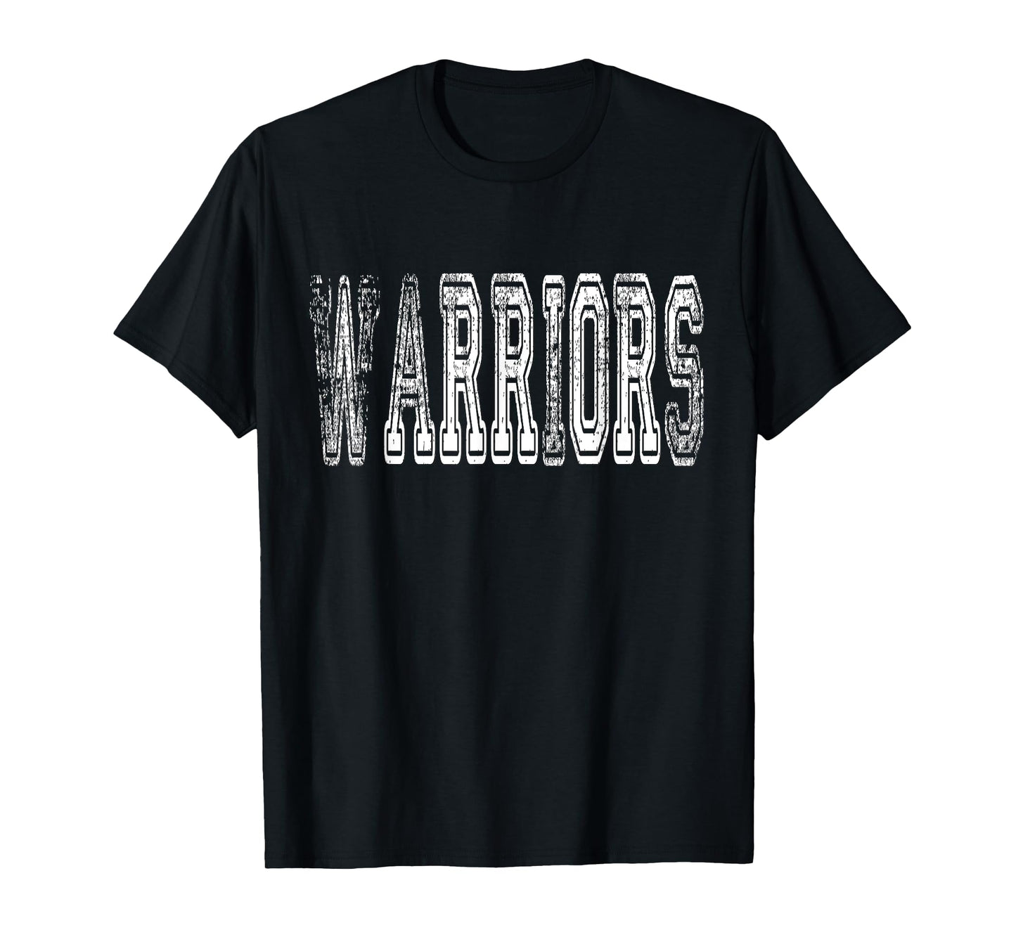 Warriors Mascot Distressed Vintage School Sports Name Fan T-Shirt