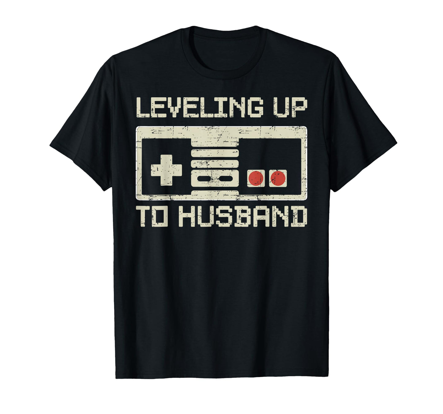 Leveling Up To Husband Gamer Retro Tee Bachelor Party Groom T-Shirt