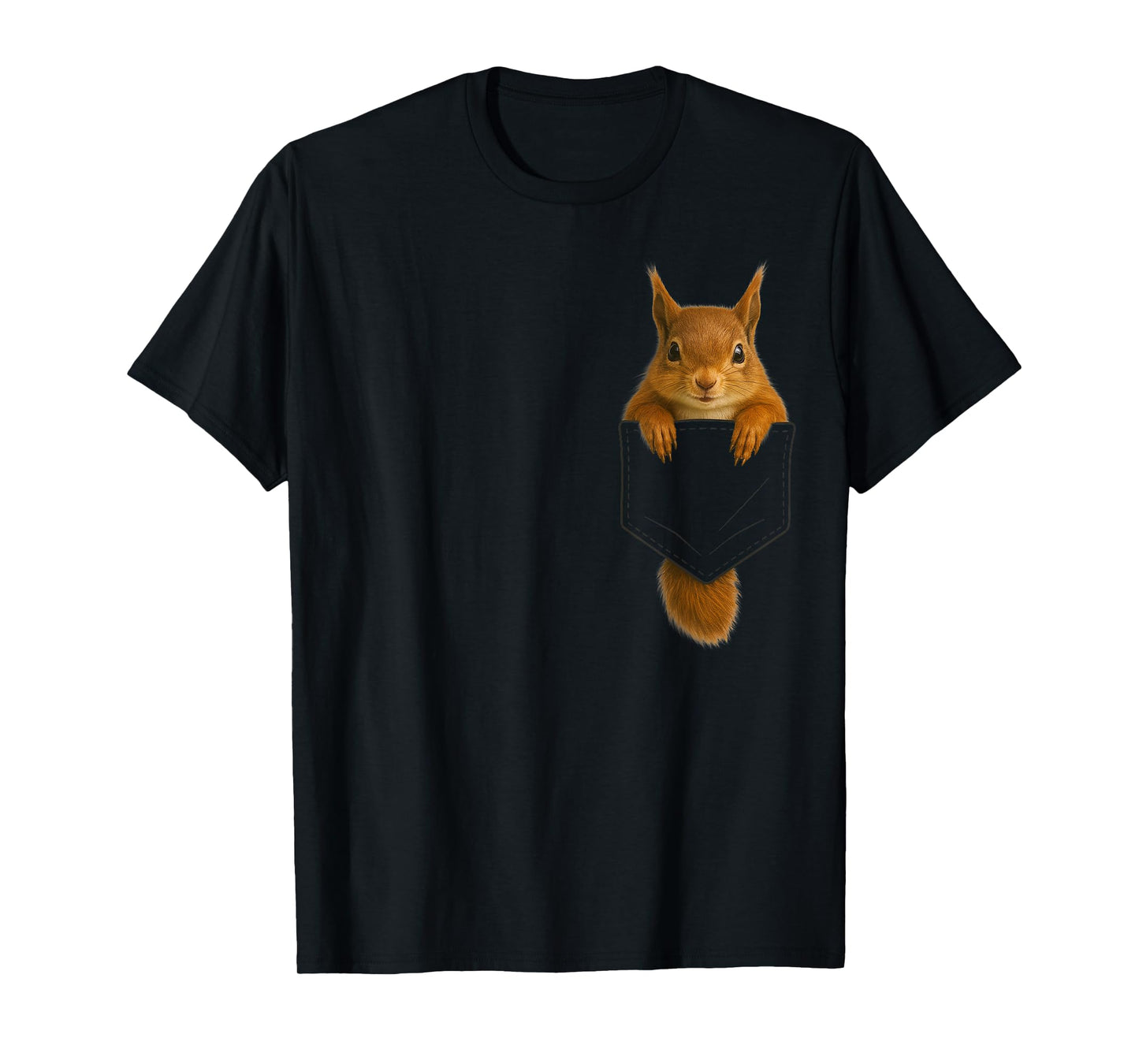 Cute Squirrel Pocket Funny Gifts For Men Women Teen Kid T-Shirt