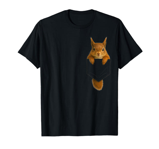 Cute Squirrel Pocket Funny Gifts For Men Women Teen Kid T-Shirt
