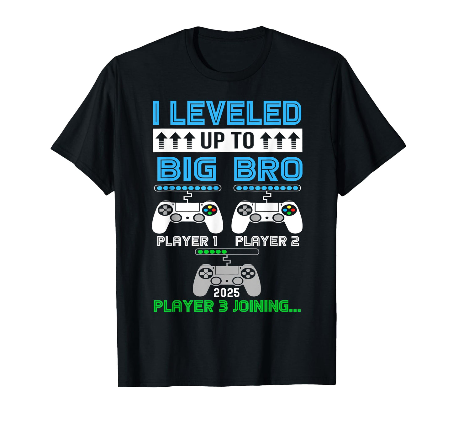 leveled Up To Big Brother Again Big Brother Est 2025 Kids T-Shirt