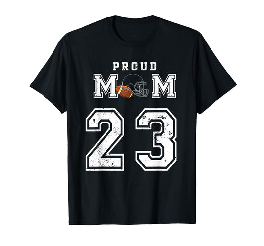 Custom Proud Football Mom Number 23 Personalized For Women T-Shirt